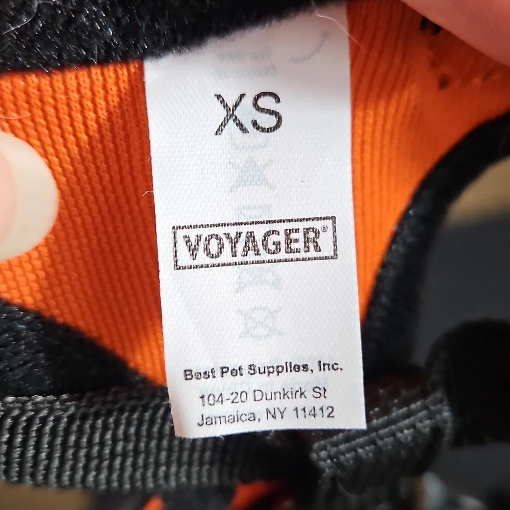 Voyager, Step-In Lock, Harness, Leash, Size XS, Cat, Adjustable, Orange & Black